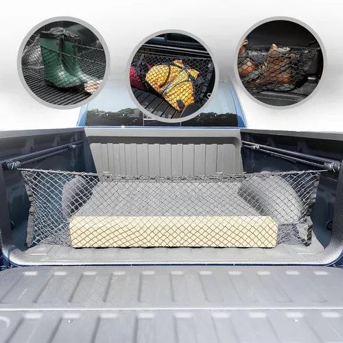 Red de carga elástica de malla para maletero estilo sobre para Nissan Frontier 2013-2021 Organizadores y almacenamiento de maletero premium Red de
