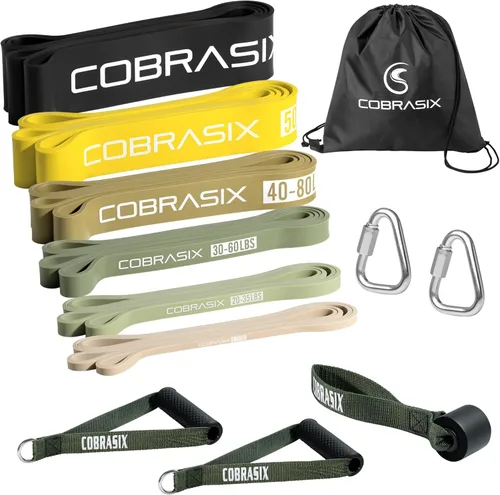 Vista 10 de Resistance Bands Set for Workout – Long Exercise Bands for Strength Training, Pull Up Assistance & Home Gym – Fitness Bands for Men & Women