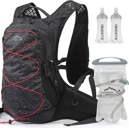 Vista 11 de IX INOXTO Hydration Pack Backpack, Lightweight Water Backpack with 2L Hydration Bladder Daypack for Men Women,Running Hydration Vest for Trail