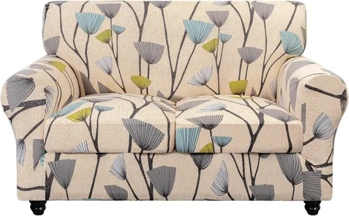 Vista 36 de SearchI Funda elástica para sofá, funda para sillón de 2 piezas con funda de cojín separada para silla, protector de muebles lavable para sala