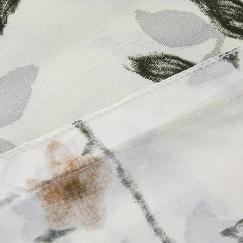 Vista 6 de Vaulia Funda de edredón floral de microfibra suave, tamaño Queen, estampado botánico de hojas azules, diseño reversible ligero y transpirable, juego