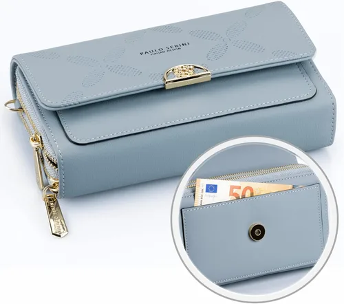 Vista 6 de PAULO SERINI Bolso cruzado para mujer - Cartera de teléfono - Monedero de pulsera para mujer - Regalos de cumpleaños para mujer