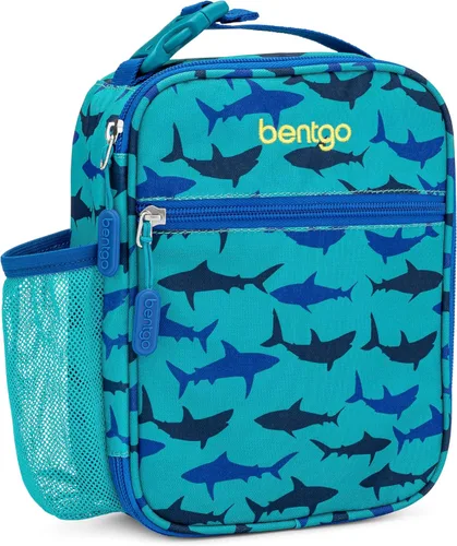 Vista 11 de Bentgo® Bolsa de almuerzo aislada para niños, resistente al agua, reutilizable, ligera y duradera, con soporte para botella de agua y bolsillo