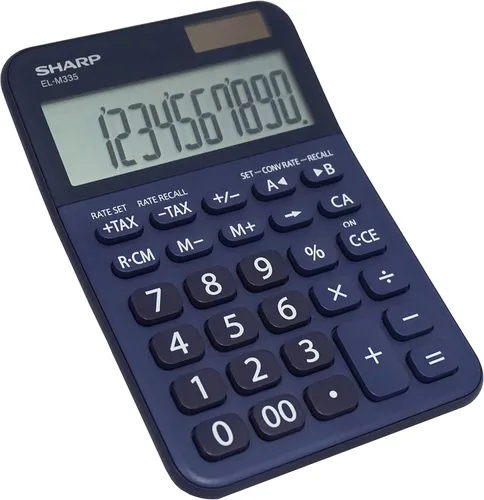 Vista 6 de Sharp EL-M335 Calculadora de escritorio extragrande de 10 dígitos con funciones de conversión de moneda, teclas de impuestos, porcentaje