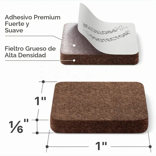 Vista 6 de X-PROTECTOR Felt Furniture Pads - 32 PCS 1 1/2" Floor Protectors for Chair