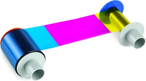 2ID - Cinta de color original Fargo 084511 YMCK 500 HDP | Compatible con impresoras HDP5000 / HDP5000e y HDPii | Imprime imágenes, texto y códigos