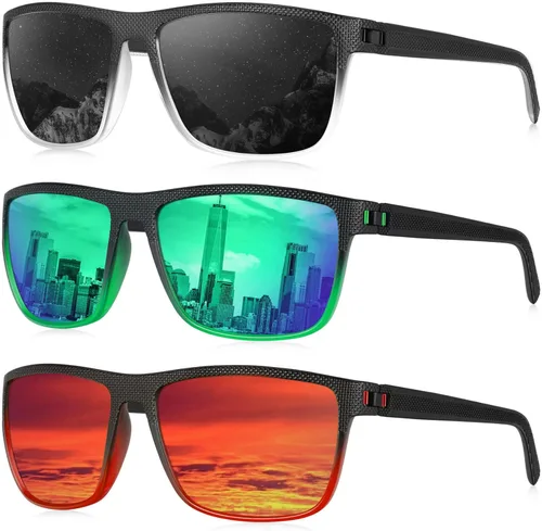 Vista 41 de KALIYADI Gafas de sol polarizadas para hombre, gafas de sol ligeras con protección UV para conducir, pescar y jugar golf