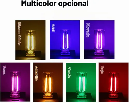 Vista 3 de Luz nocturna retro USB, luces regulables táctiles, luz nocturna USB enchufable, mini bombilla LED para automóvil, campamento, regalo, fiesta, regalo