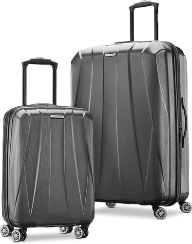 Vista 40 de Samsonite Centric 2 Set de maletas rígidas expandibles con ruedas giratorias dobles, Azul Caribe, Juego de 2 piezas (equipaje de mano/grande)