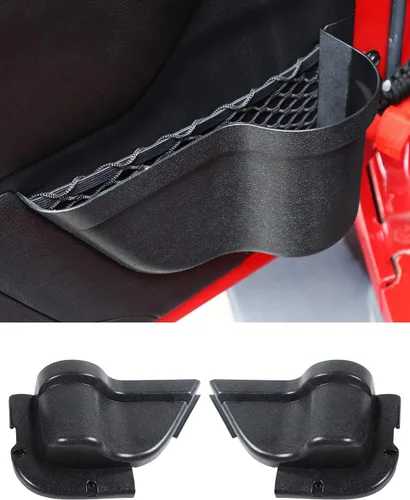 Savadicar DP3 - Bolsillos de almacenamiento para puerta delantera, caja organizadora para Jeep Wrangler JK JKU 2011-2018 de 2/4 puertas, accesorios