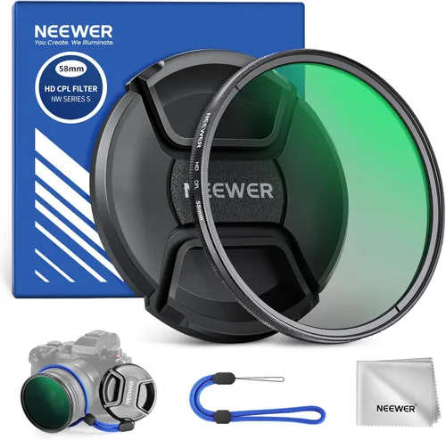 Vista 26 de NEEWER Filtro polarizador circular MC CPL de 1.693 in con nano multiresistente 24 capas con vidrio óptico HD para lentes, reduce