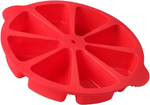Vista 10 de SHEbaking Sartenes de silicona para hornear cuña, molde de silicona de 8 cavidades, moldes para tartas para quiche, pizza, brownies sin BPA