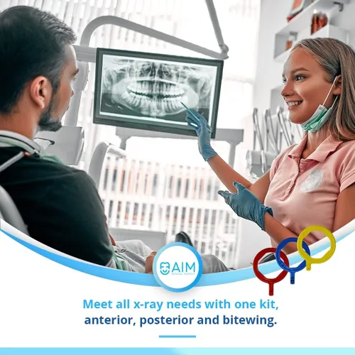 Vista 2 de ADS - Anillo de puntería de posicionamiento de rayos X dental, Autoclavable, Rinn FPS 3000 Autoclavable, Sistema de Posicionamiento de Rayos X, Azul