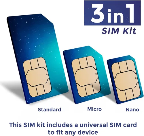 Vista 6 de Tarjeta SIM de datos - USA ATT & T-Mobile para dispositivos IoT desbloqueados, sin voz y SMS (universal, triple corte 3 en 1)