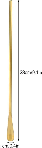 Vista 4 de Cuchara de bar agitadores de cóctel para bebidas, cuchara mezcladora de acero inoxidable de 10.2 pulgadas, mango largo, cuchara pequeña para café