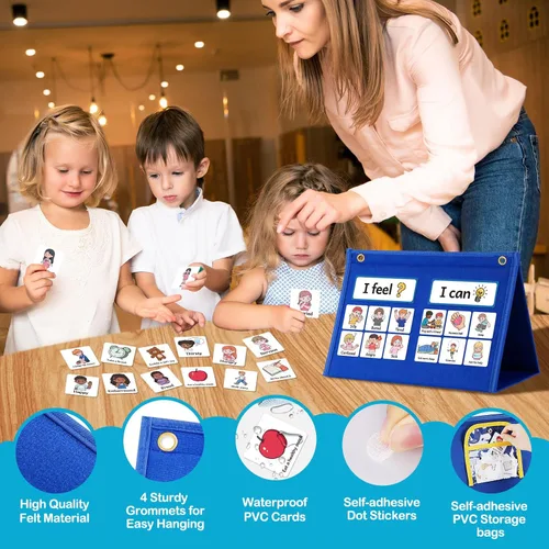 Vista 4 de Kasfalci Tabla de Sentimientos, Actividades de Aprendizaje Social Emocional, Materiales de Aprendizaje para Autismo, Herramientas para TDAH, Gestión