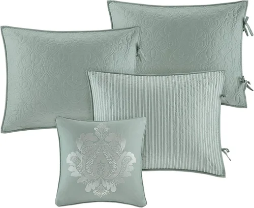 Vista 3 de Madison Park Juego de Fundas para Cama Diurna de Algodón - Acolchado de Doble Cara Diseño Clásico Cottage Ropa de Cama para Todas las Estaciones