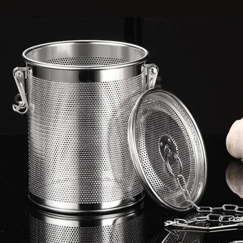 Vista 9 de Filtro de especias de acero inoxidable, infusor de té grande de filtro de mar, filtro de bola de té de malla reutilizable, infusor de especias