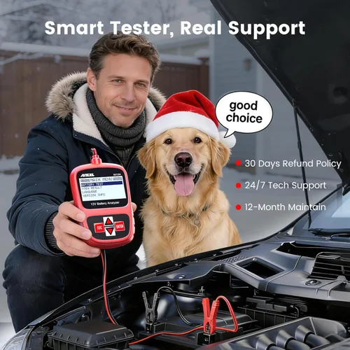 Vista 9 de ANCEL BST200 Probador de Batería de Coche 12V, Probador de Carga de Batería de 100-1100 CCA, Herramienta de Analizador Digital Automotriz