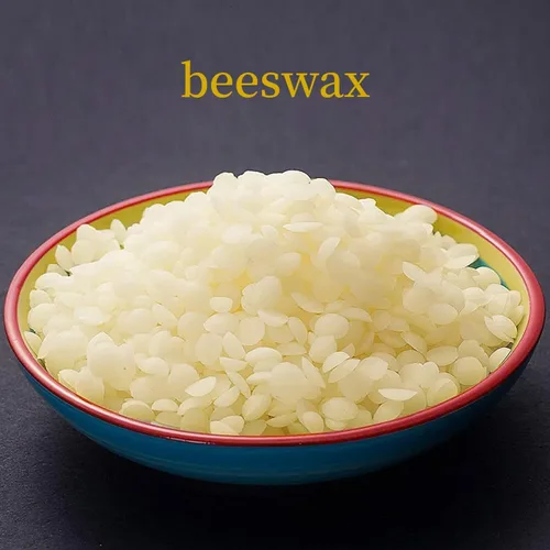 Vista 4 de Gránulos de cera de abeja blanca natural (5 libras) Material puro sin refinar para proyectos de bricolaje Fabricación de velas, cuidado