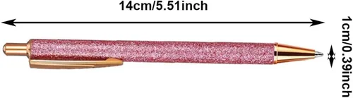 Vista 2 de SEIWEI Ballpoint Pen Medium Point 1.0mm Glitter Sequin Crystal Pens Retractable Metal Pens for School Office Stationery Supplies
