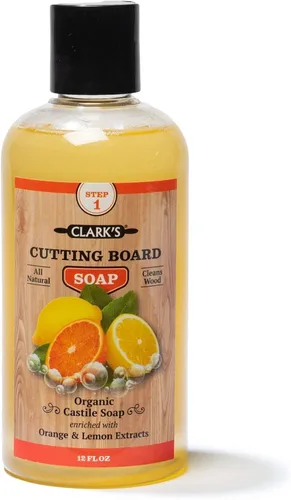 Vista 2 de CLARK'S Cepillo de jabón y exfoliante para tabla de cortar de Limpia tus tablas de cocina, cuencos, encimeras y utensilios de forma natural A base