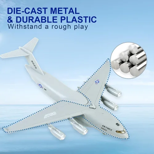 Vista 6 de CORPER TOYS Avión fundido a presión de metal pull-back avión juguetes modelo de avión de aire para niños cumpleaños