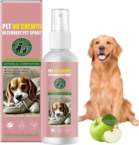Spray de manzana amarga para perros para dejar de masticar, sin masticar, protege eficazmente la seguridad de muebles, plantas, zapatos, etc. Seguro