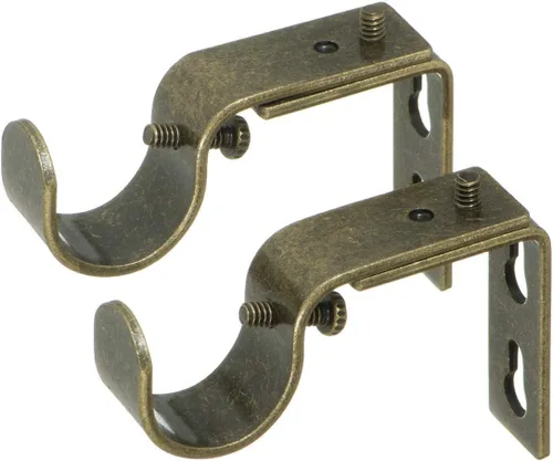 Vista 31 de Ivilon Soportes ajustables para barras de cortina - para barras de 1 o 1 1/8 pulgadas. Juego de 2 - Negro antiguo