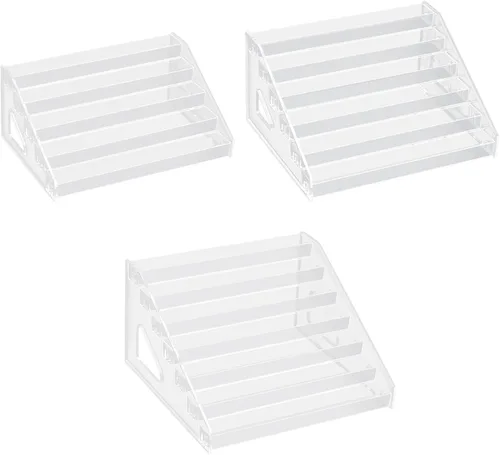 Vista 3 de Acrylic Nails Polished Organized Rack 5/6/7 Layers Display Stand For Essential Oils Storage Shelf Cosmetic Holder Acrylic Nail Polished Rack