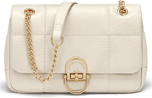 Vista 8 de Cnoles Bolsos cruzados para mujer, bolso de hombro de cuero a la moda con correa de cadena, bolso de mano de moda