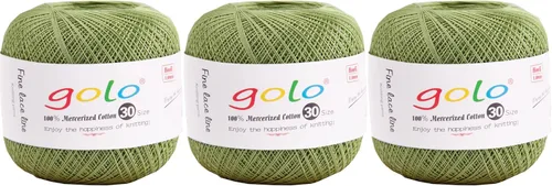Vista 86 de Golo 3 bolas de hilo de ganchillo tamaño 30, hilo de bordar y lana para tejer a mano para calados 045