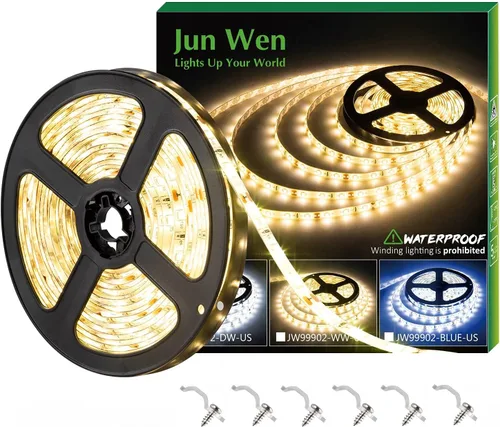 Vista 9 de Tira de luces LED impermeable, intensidad regulable, 16.4 pies / 5m, 300 LED SMD 2835