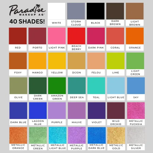 Vista 5 de Maquillaje Mehron Paradise AQ - Recambio de maquillaje (0.25 onzas) (Plateado metálico)
