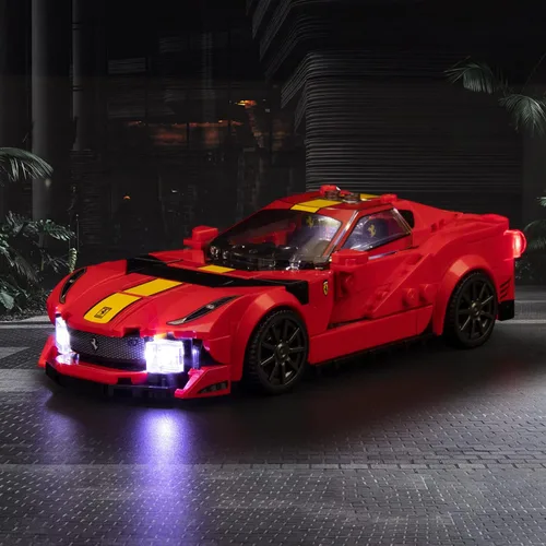BrickBling Iluminación LED compatible con Lego Speed Champions Ferrari 812 Competizione 76914; nuevo kit de luces 2023 compatible con Lego Ferrari