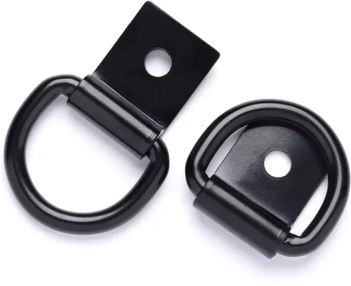 Vista 8 de 6 Piezas Anclajes de Amarre con Anillo en D de 1/4", Ganchos de Amarre de Acero Resistente para Camión, Remolque, Casa Rodante, Almacén, Garaje