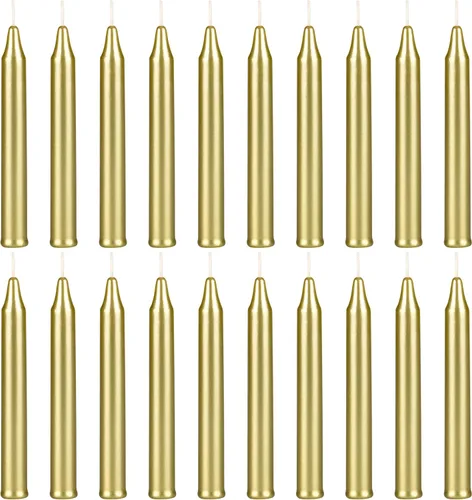 Vista 14 de MEGA CANDLES 20 piezas de velas cónicas sin perfume negras exquisitas, 10.2 cm de alto x 1.3 cm de diámetro, Campanas mágicas, Encantamiento