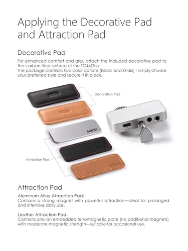 Vista 6 de dd HiFi TC44Grip Amplificador de auriculares de decodificación USB DAC/AMP, USB C a 3.5/0.173 in salida con chip CS43198, alta resolución