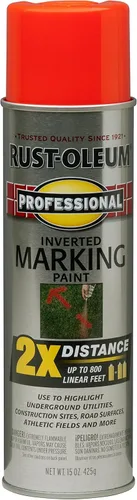 Vista 3 de Rust-Oleum 266575 Pintura en aerosol profesional de distancia 2X y marca invertida, 15 onzas, azul de precaución