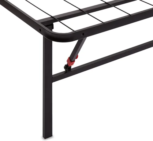 Vista 37 de Yaxa Basics Base de cama con almacenamiento, plataforma de metal plegable, acero resistente, no necesita somier, 14 pulgadas de alto, instalación