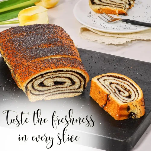 Vista 6 de Pastel de Semillas de Amapola Receta Nueva y Mejorada Pastel de Levadura con Relleno de Semillas de Amapola Comida Tradicional Húngara