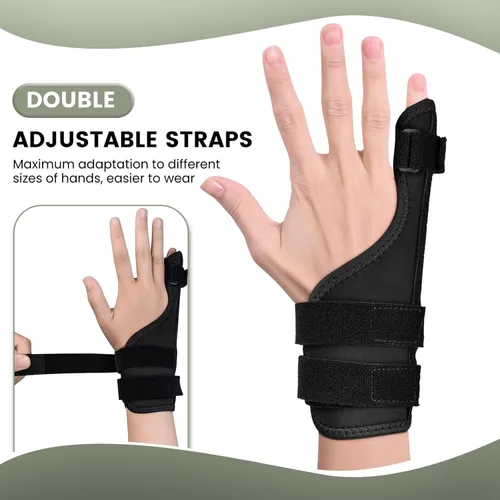 Vista 4 de Férula de dedo meñique mejorada, férulas de dedo gatillo para dedo meñique, soporte de muñeca para tendinitis de artritis del túnel carpiano