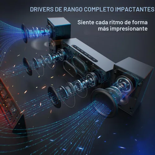 Vista 2 de FIFINE AmpliGame A22 2.1 Gaming Computer Speakers with Subwoofer Bluetooth
