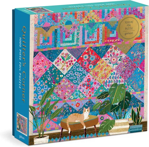 Vista 9 de Galison Rompecabezas de té de la tarde, 500 piezas, 20 x 20 pulgadas, rompecabezas floral con una hermosa ilustración de Victoria Ball, piezas