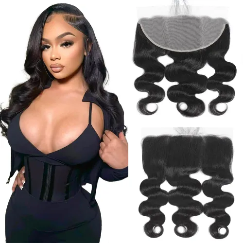 Vista 26 de CHEEON Frontal de encaje HD de 13 x 4 de 12 pulgadas, cabello humano brasileño ondulado con cierre frontal de encaje, 100% cabello humano virgen sin