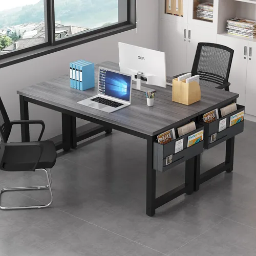 Vista 2 de Escritorio grande para computadora, escritorio de oficina en casa de 63 pulgadas, mesa de estudio para estudiantes, mesa de juegos, mesa moderna