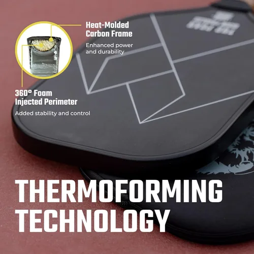 Vista 5 de Bison Paddles: Thermoformed Carbon Fiber Pickleball Paddle - Professional Grade Construction for Maximum Spin and Power Paddle Tuning Kit Included