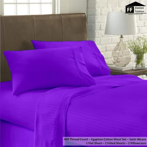 Vista 34 de Juego de sábanas para cama ajustable, tejido de satén suave, 400 hilos, 100% algodón egipcio, 5 piezas con 2 sábanas bajeras, juego de sábanas de 25