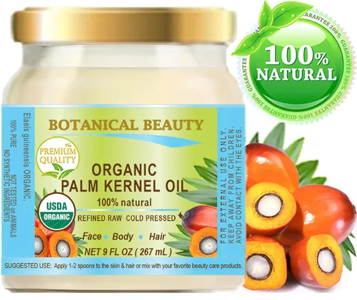 Vista 2 de Botanical Beauty Aceite de almendra de palma orgánico para hacer jabón, cuidado de la piel y cuidado del cabello - 9 onzas líquidas (9.0 fl oz)