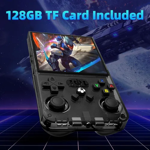 Vista 2 de R36MAX - Consola de juegos portátil retro, sistema de código abierto de 128 GB, compatible con consola de emuladores de 30+, pantalla IPS de 4.0